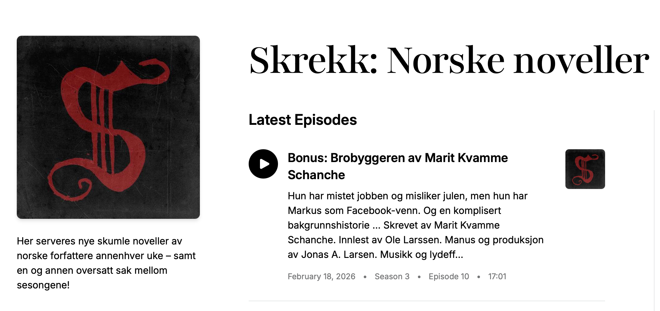 Podd: Bonusepisode – «Brobyggerne» av Marit Kvamme Schanche