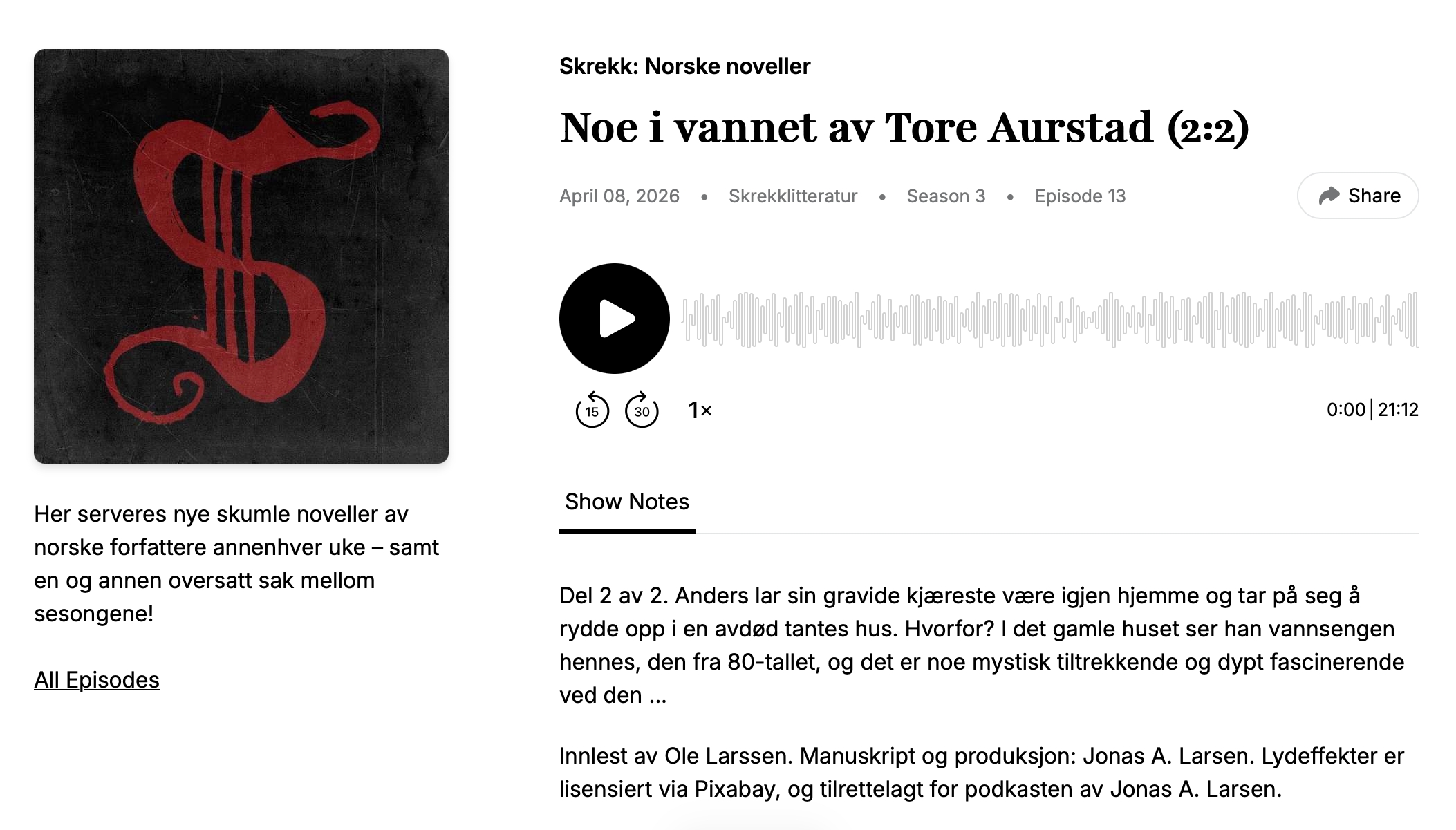 Podkast: Noe i vannet av Tore Aurstad